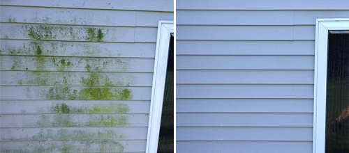 dirty siding and house exterior