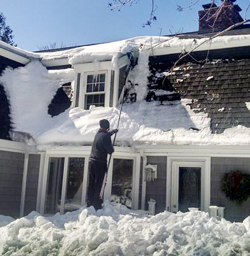 roof snow removal and ice dam removal