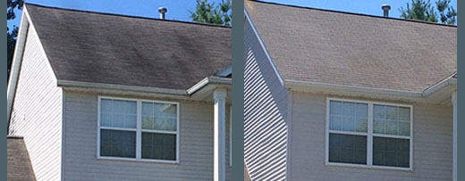 roof washing before and after